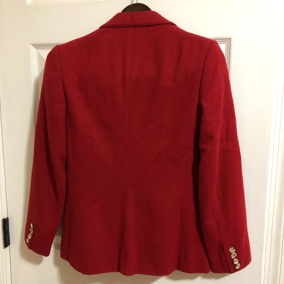 Vintage red wool blazer - Picture 3 of 6